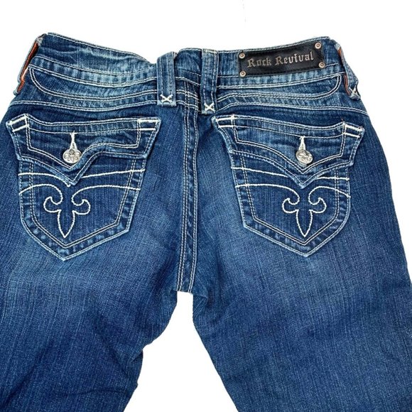 Rock Revival Chrissie Low Rise Boot Leg Stretch Denim Jeans - Picture 2 of 4